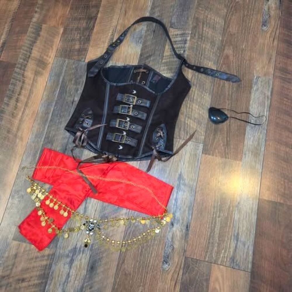 Womens Steampunk Pirate Costume Accessories Set sz Sm Halloween/Renaissance Fest